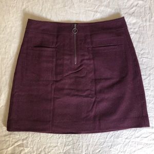 NWT Madewell Fireside Mini Skirt in Rich Plum